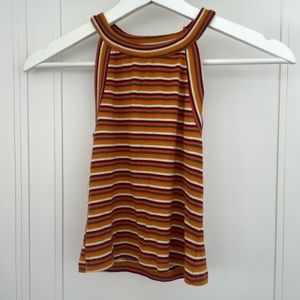 Topshop Striped Ribbed Tank